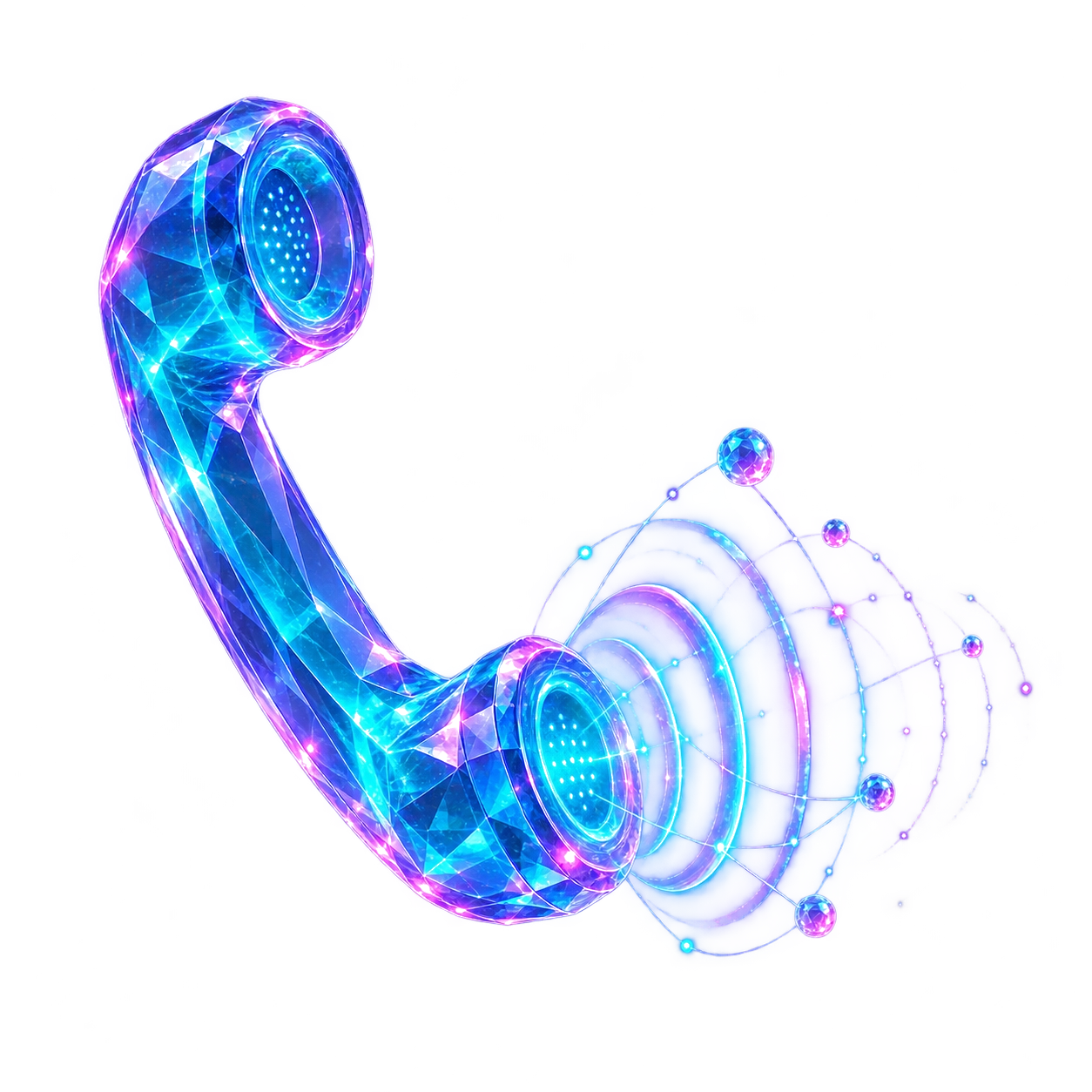 Call Center ürününü temsil eden soyut üç boyutlu görsel